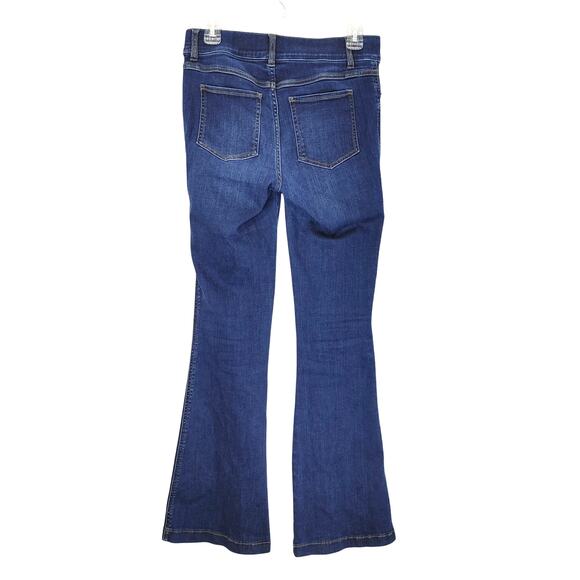 Spanx Bootcut Trouser Pull-On Jeans Mid Rise Clean Indigo Blue Denim Womens S - Picture 4 of 9